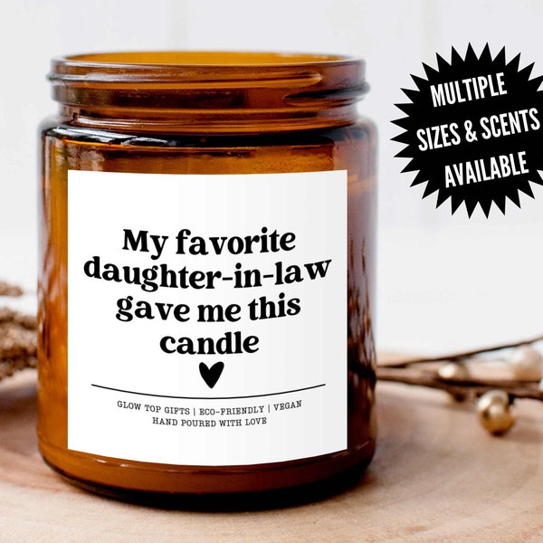 Gift for Mother In Law, Scented Soy Candle, Mother's Day Gift for Mother-in-Law, Wedding Gift for MIL ,Birthday Gift From Daughter-in-Law