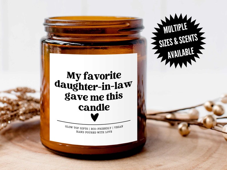 Gift for Mother In Law, Scented Soy Candle, Mother's Day Gift for Mother-in-Law, Wedding Gift for MIL ,Birthday Gift From Daughter-in-Law image 1