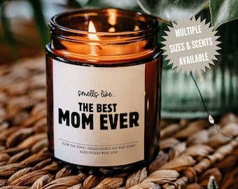 Candle Gift for Mom for Mother's Day, Soy Candle, Best Mom Ever Candle, Gift from Daughter, Mom Birthday Gift, Mother's Day Gift for Mom