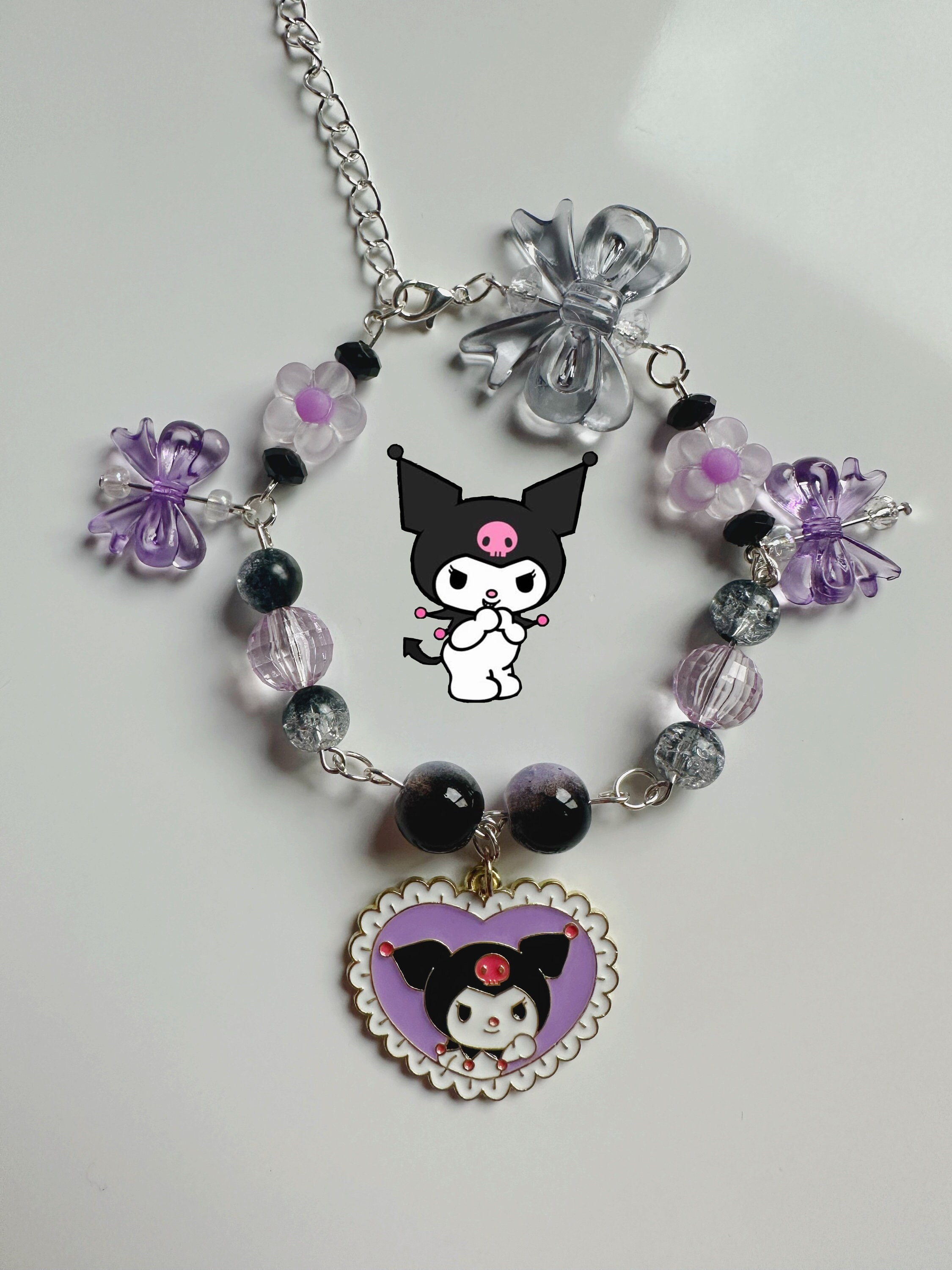 Kuromi Charm Handmade Bracelet Sanrio Jewelry Etsy