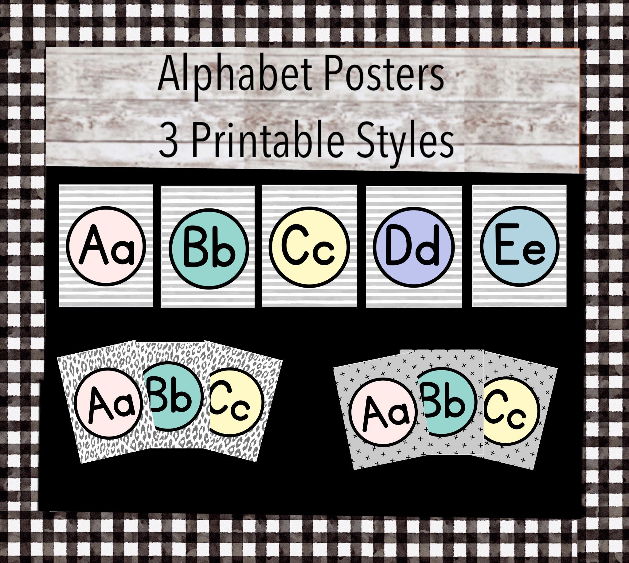 Classroom Alphabet Posters, Elementary Alphabet Posters, Printable ...
