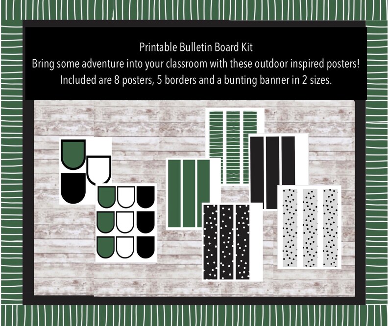 Adventure Classroom Printable Posters, Camping Bulletin Board ...