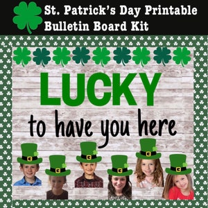 St. Patrick’s Day Bulletin Board, Printable Bulletin Board Kit, March ...