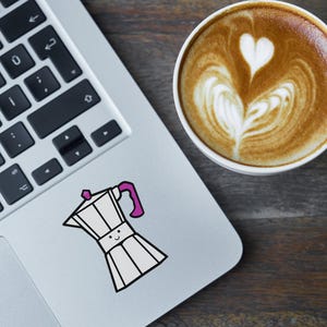Greca Sticker Laminated Waterproof Puerto Rican Sticker Cute COFFEE MAKER Art Tropical Sticker Vynil Sticker Cafetera Sticker Gift