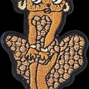 Betty Boop Marilyn Monroe Pose Embroidered Patch Small 3/4" Gold Silver Metallic Thread Iron On Applique for Jackets Vests Bags Retro Decor