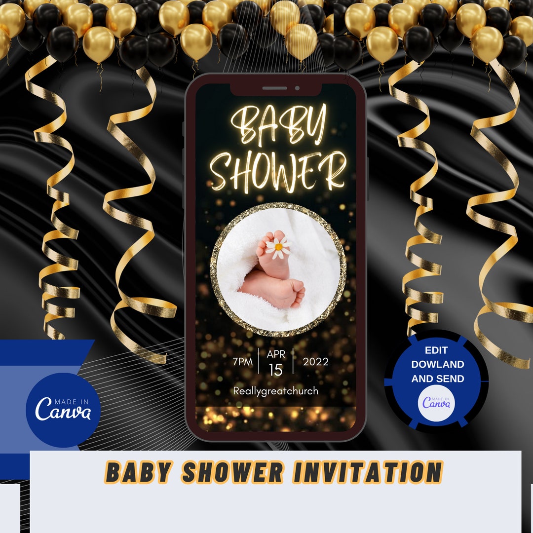 Luxury Baby Shower Message for Mom and Baby Digital Gender Etsy