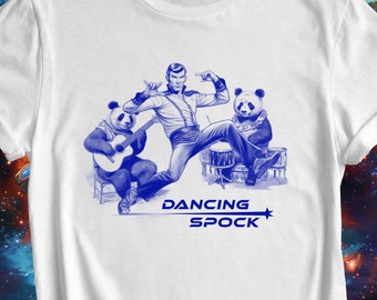 Spock T-Shirt, Spock Star Trek, Spock Art, Humorous T-Shirt, Funny T-Shirt, Spock Dancing, Sci Fi T-Shirt, Panda, Graphic Art, Panda Art