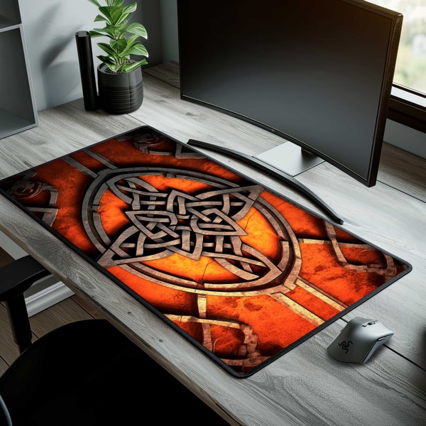 Celtic Knot Desk Mat, Eternal Love, Graphic Desk Mat, Celtic Knot, Symbol Desk Mat, Computer Table, Gaming Mousepad XL, Home Office Desk Mat