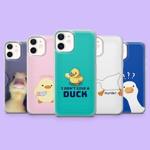 Duck Phone Case Goose Funny Meme Cover for iPhone 17, 17Pro, 16, 15, 14, 13, 12, Samsung S25, S24, S23, A16, A56, Pixel 10Pro, 9Pro, 9A, 8