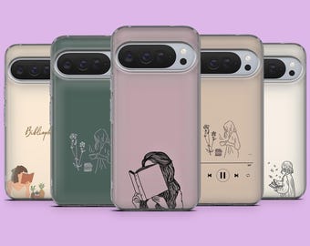 Bookish Phone Case Book lover Book Cover for Google Pixel 11, 10A, 9Pro, 7Pro, 6A, Samsung Galaxy S25+, S24, S23, A25, A16, A56, iPhone 17