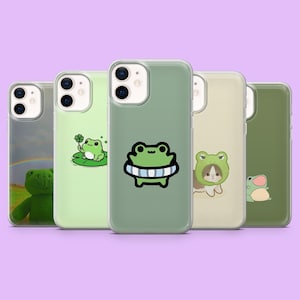 Frog Phone Case Cute Toad Funny Frogs Cover for iPhone 16 Pro, 15, 14, 13, 12, Samsung S25, S24, S23FE, S22, A16, A55, A35, Pixel 9Pro, 8A