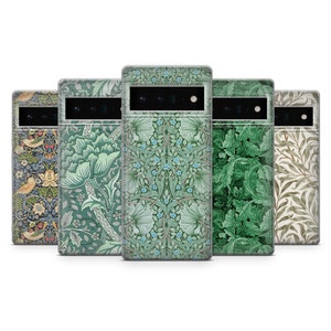 William Morris Art Phone Case Vintage Aesthetics Art Deco Cover for Google Pixel 10, 9Pro, 8, 7A, Samsung S25, S24, S23, A36, A56, iPhone 16