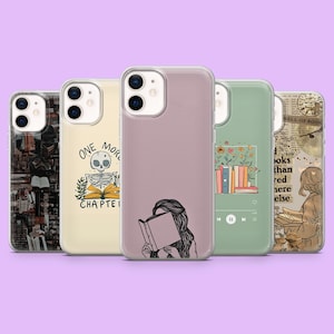 Book Phone Case Book lovers Bookish Cover for iPhone 17Pro Max, 16, 16Pro, 15, 14, 13, 12, Samsung S25, S24, S23, A56, A16, Pixel 10Pro, 9A