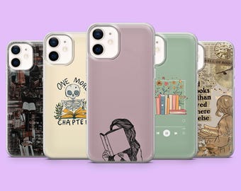 Book Phone Case Book lovers Bookish Cover for iPhone 17Pro Max, 16, 16Pro, 15, 14, 13, 12, Samsung S25, S24, S23, A56, A16, Pixel 10Pro, 9A