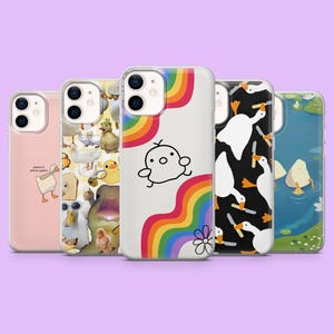 Duck Phone Case Cute Goose Funny Meme Cover for iPhone 17, 16e, 15, 14, 13, 12, Samsung S25, S24Ultra, S23, S22, A16, Pixel 10Pro, 9, 8A, 7