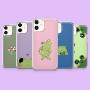Süßer Frosch Handyhülle Amphibien Kröte Lustige Abdeckung für iPhone 16e, 16Pro, 15, 14, 13, 12, Samsung S25, S24, S23, S22, A16, A55, A25, Pixel 9, 8