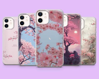 Cherry Blossom Phone Case Sakura Japan  Cover for iPhone 17Pro, 16, 15Pro, 14, 13, 12, Samsung S25, S24Fe, S23, S22, A16, Pixel 10Pro XL, 9