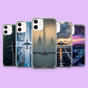 Luchtvaart Telefoonhoes Reisvliegtuig Esthetisch Cover voor iPhone 16, 15, 14, 13, 12, Samsung S25, S24, S23, S22, A16, A55, A25, Pixel 9Pro, 8A