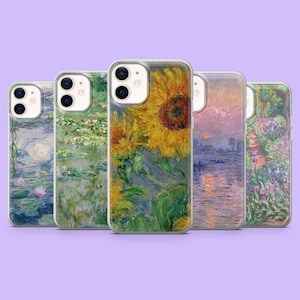 Monet Phone Case Impressionism Painted Cover for iPhone 17Air, 16, 15, 14, 13, 12, Samsung S25, S24, S23, S22, A16, Pixel 10, 10Pro, 9A, 8A