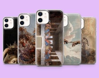 Da Vinci Art Phone Case Michelangelo Renaissance Paintings Cover for iPhone 17, 16, 15, 14, 13, Samsung S25, S24, S23, S22, A16, Pixel 10Pro
