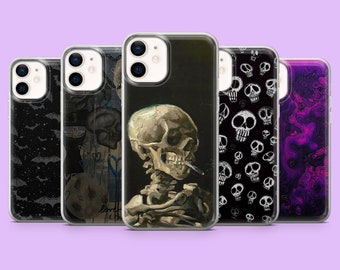 Grunge Phone Case Goth Dark Gothic Cover for iPhone 17, 16, 16Pro, 15, 14, 13, 12, Samsung S25, S24, S23, A56, A16, Pixel 10, 10Pro, 9A, 8