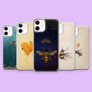 Süße Biene Handyhülle Bumble Bee Honey Cover für iPhone 16 Pro, 15, 14, 13, 12, Samsung S25Ultra, S24, S23, S22, A16, A55, A25, Pixel 9 Pro, 8