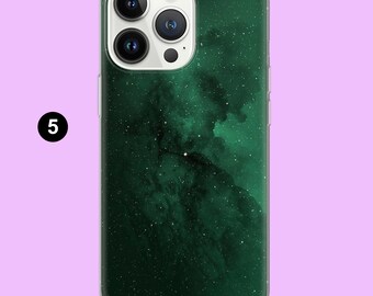 Green Minimalist Phone Case Floral Aesthetic Simple Cover for