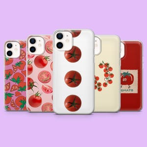 Aesthetic Tomato Handyhülle Veggie Red Tomatoes Cover für iPhone 16+, 15, 14, 13, 12, Samsung S25, S24, S23FE, S22, A55, A25, Pixel 9Pro, 8A