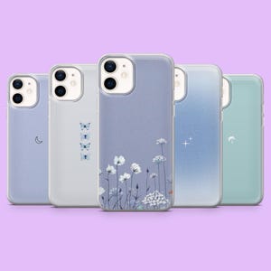 シンプルな電話ケース ベビーブルー ミニマリスト 美的カバー iPhone 16、15、14、13、12、Samsung S25、S24、S23FE、S22、A16、A55、A35、Pixel 9Pro用