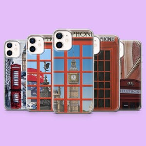 Telefooncel telefoonhoesje London Red Phone Booth Cover voor iPhone 16, 15, 14, 13, 12, Samsung S25, S24, S23, S22, A16, A55, A25, Pixel 9Pro, 8