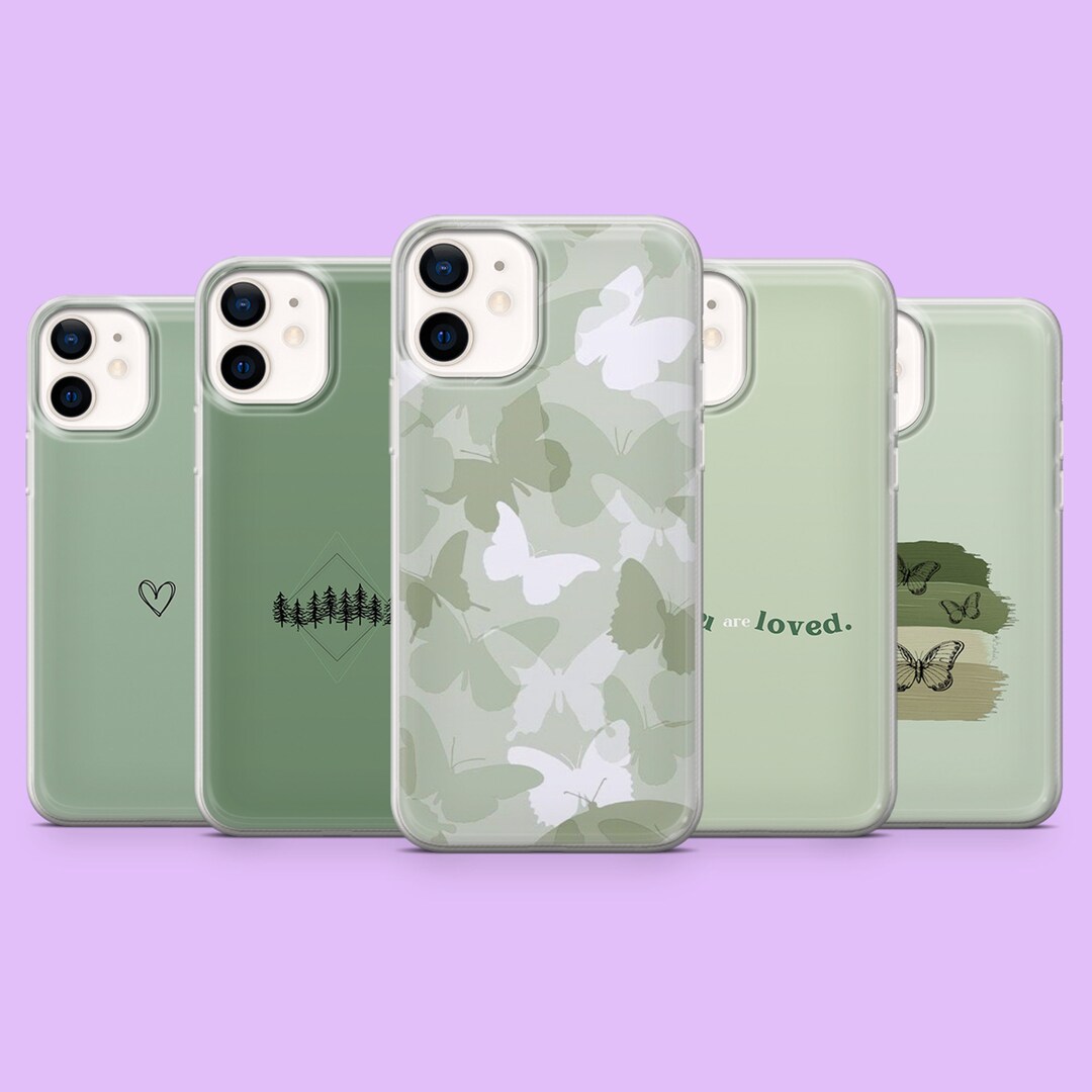 Sage Green Phone Case Earth Tones Earthy Cover for iPhone 15 Pro, 14