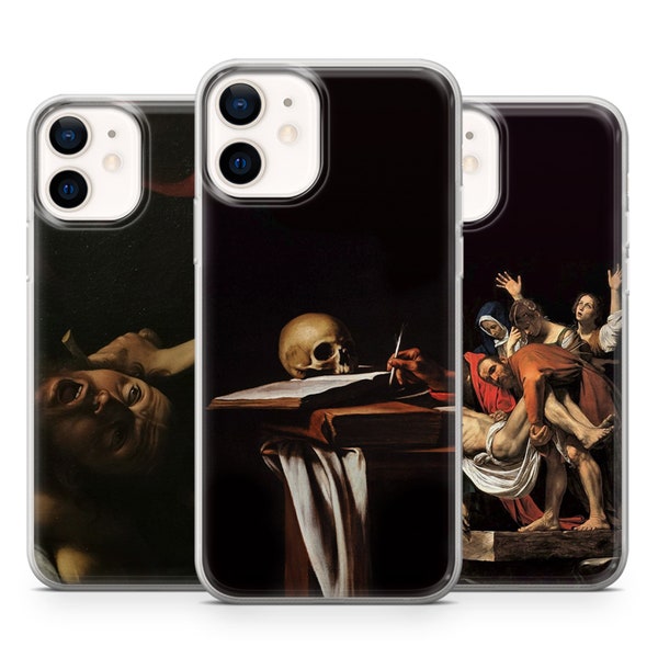 Coque Caravaggio pour iPhone 15, 14, 13, 12, 11, Samsung S24Ultra, S23FE, S22, A15, A54, A25, A14, Pixel 8A