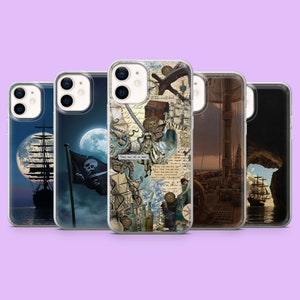 Caribbean Phone Case Ships Pirate Cover for iPhone 16 Pro, 15, 14, 13, 12, Samsung S25Ultra, S24Ultra, S23FE, S22, A16, A55, A25, Pixel 9, 8