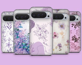 Purple Phone Case Lavender Cover for Google Pixel 11, 10A, 10Pro, 9, 9Pro, 9A, 8, 7, 6A, Samsung S26Ultra, S25Fe, A56, iPhone 17e, 16Pro, 15