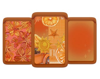 Orange Magsafe Wallet, Magnetic Vibrant Orange Wallet Compatible with iPhone 18Pro, 17Pro, 16, 16Pro, iPhone 15, 15Pro, iPhone 14, 13, 12