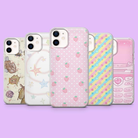 Cutecore Phone Case Kawaii Pattern Pink Girl Cover for