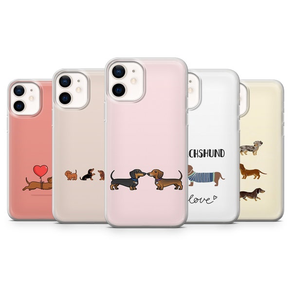 Étui pour téléphone pour amoureux des animaux de compagnie, chien saucisse et teckel pour iPhone 15, 14, 13, 12, 11, Samsung S24Ultra, S23FE, S22, A15, A54, A25, A14, Pixel 8A, 7