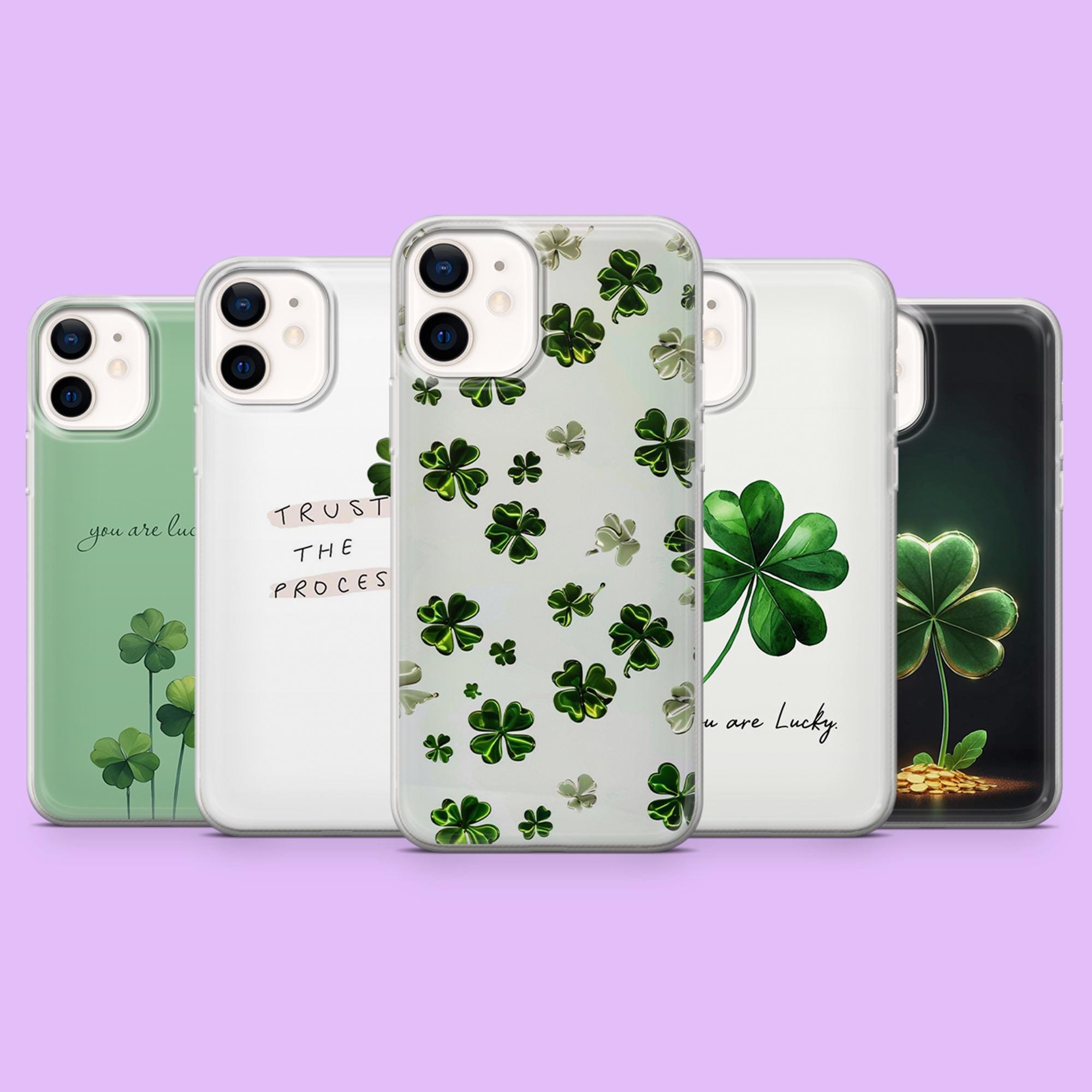 Good Luck Clover Phone Case Lucky Four Leaf Cover for iPhone 17