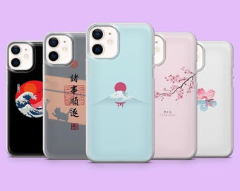 Minimalist Japanese Phone Case Simple Japan Cover for iPhone 17, 16e, 15, 14, 13, 12, Samsung S25, S24Ultra, S23, S22, A16, Pixel 10Pro, 9A