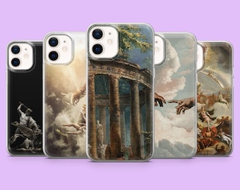 Greek Mythology Phone Case Greek Gods Ancient Greece Cover for iPhone 15, 14, 13, 12, 11,Samsung S24, S23FE, S22, A15, A54, A25, A14,Pixel 8