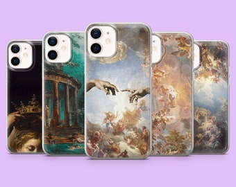 Italy Renaissance Phone Case Iconic Art Sculpture Cover for iPhone 15, 14, 13, 12, 11, Samsung S24, S23FE, S22, A15, A54, A25, A14, Pixel 8A