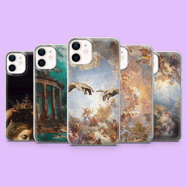 Italy Renaissance Phone Case Iconic Art Sculpture Cover for iPhone 15, 14, 13, 12, 11, Samsung S24, S23FE, S22, A15, A54, A25, A14, Pixel 8A