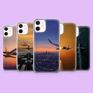 Airplane Phone Case Airplane Aviation Cover voor iPhone 16, 16Pro, 15, 14, 13, 12, 11, Samsung S25, S24, S23, S22, A16, A56, A54, Pixel 9Pro