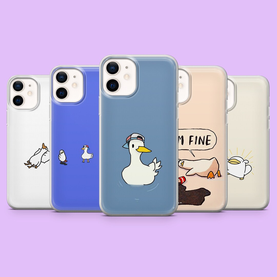 Quack Phone Case Funny Duck Goose Laughter Cover for iPhone 15, 14, 13