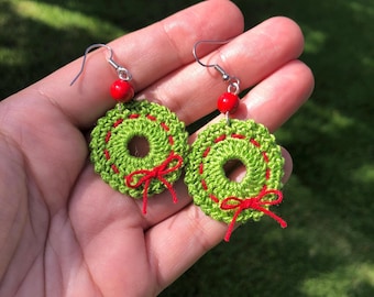 Christmas Wreath Earrings
