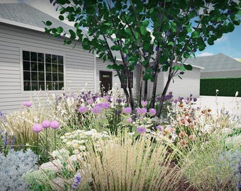 Ready to plant: Low Maintenance Flower Bed Design (PDF Download)