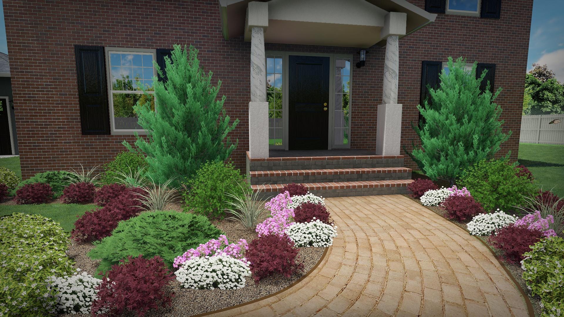 Deer Resistant Front Yard Garden Plan | Modern Full Sun Landscape ...