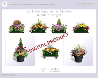 DIY Fall Flower Container Plans: 7 Designs (Digital Download)