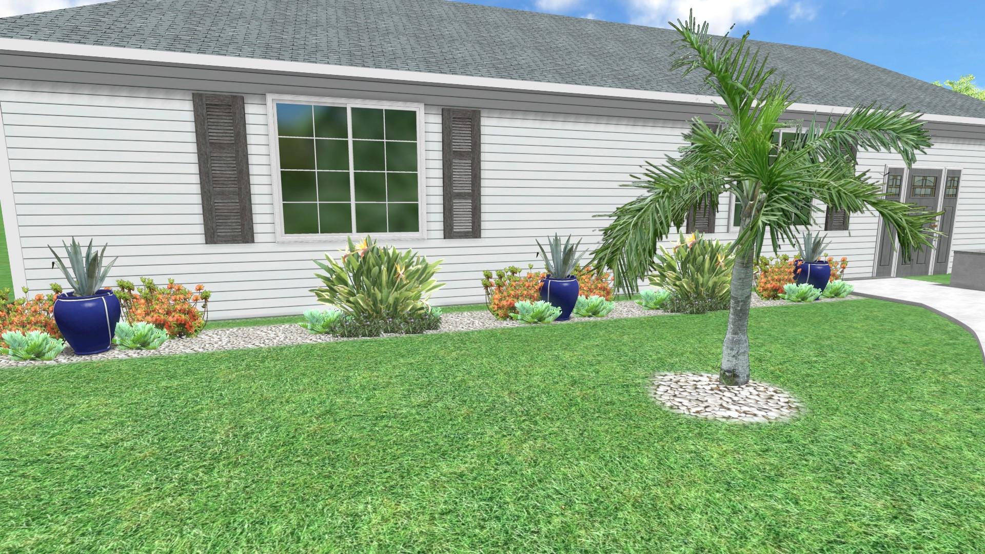 Tropical Front Yard Garden Plan • Zone 9-11, Full Sun (PDF) - Etsy