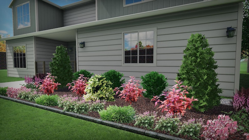 Deer-resistant Shade Garden Plan | Full Shade Foundation Planting ...